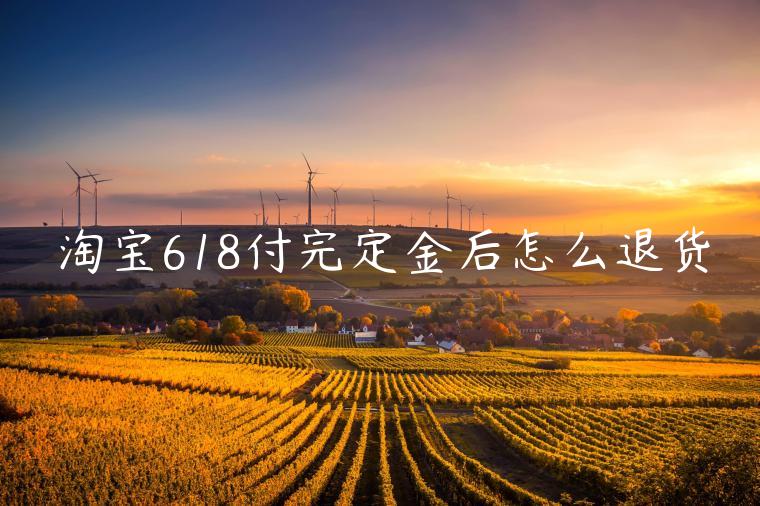 淘寶618付完定金后怎么退貨